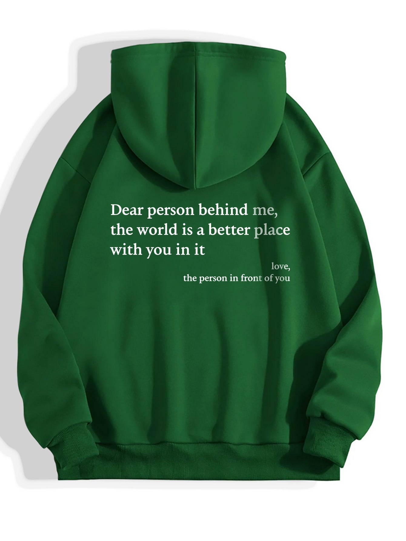 Inspirational Women's Hoodie - Plush Letter Print Design - Oba Buy