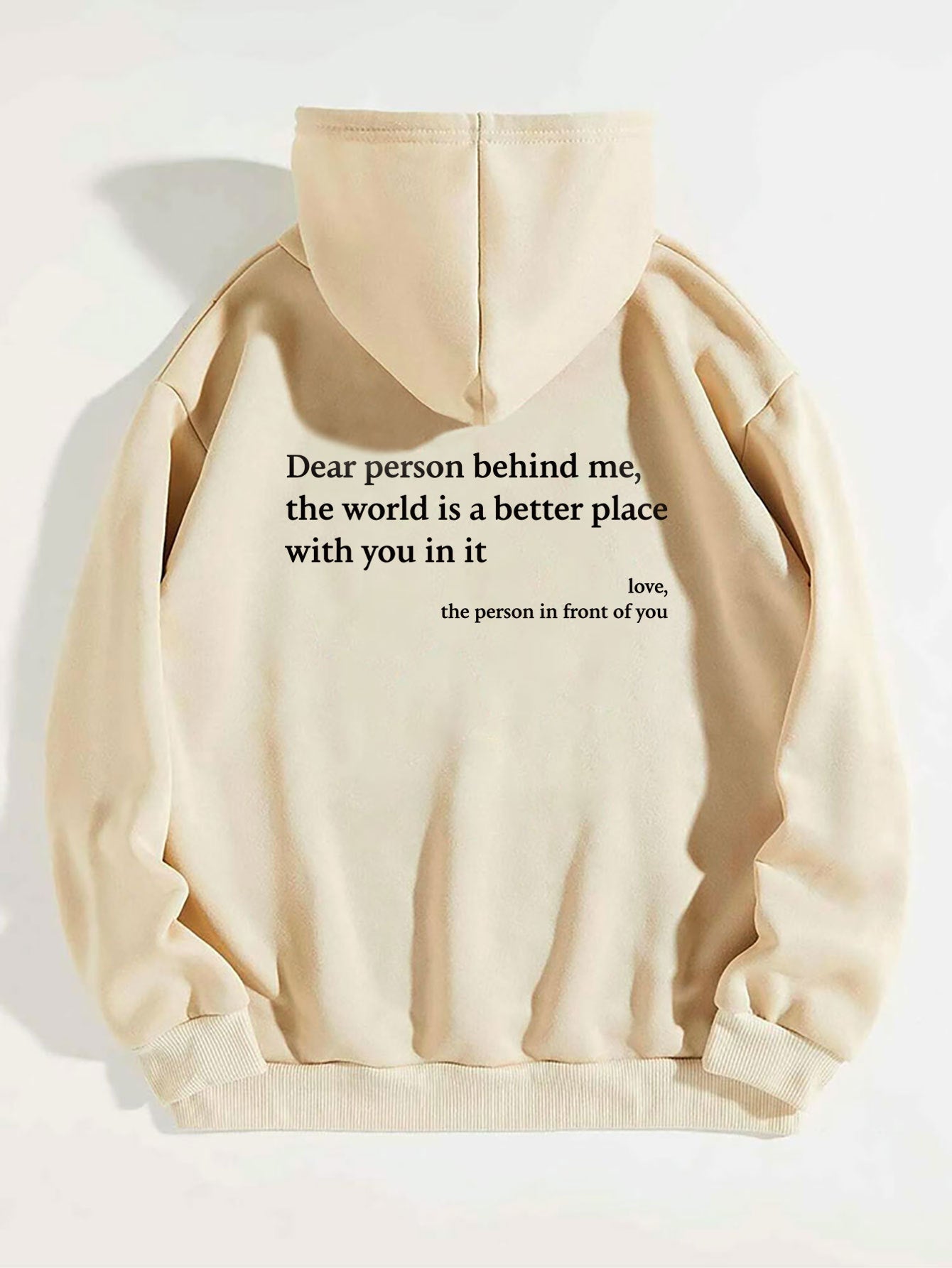 Inspirational Women's Hoodie - Plush Letter Print Design - Oba Buy