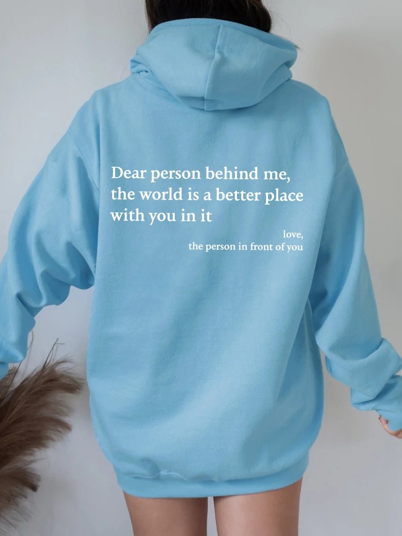 Inspirational Women's Hoodie - Plush Letter Print Design - Oba Buy