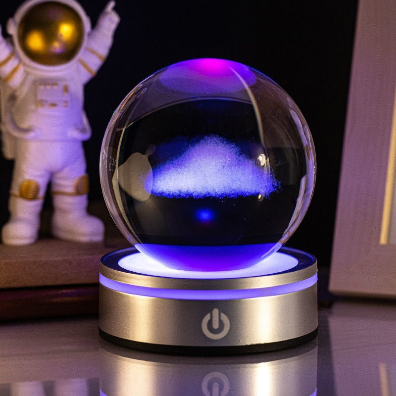 Creative 3D Inner Carving Luminous Crystal Ball Colorful Gradient Small Night Lamp Home Decorations Gifts Selection - Oba Buy