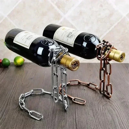 Magical Suspension Iron Chain Wine Rack for Kitchen & Bar - Oba Buy