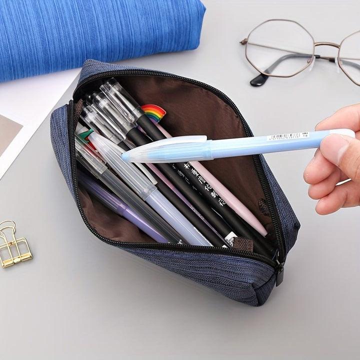 Oxford Cloth Pencil Bag for School, Office & Travel Organisation - Oba Buy