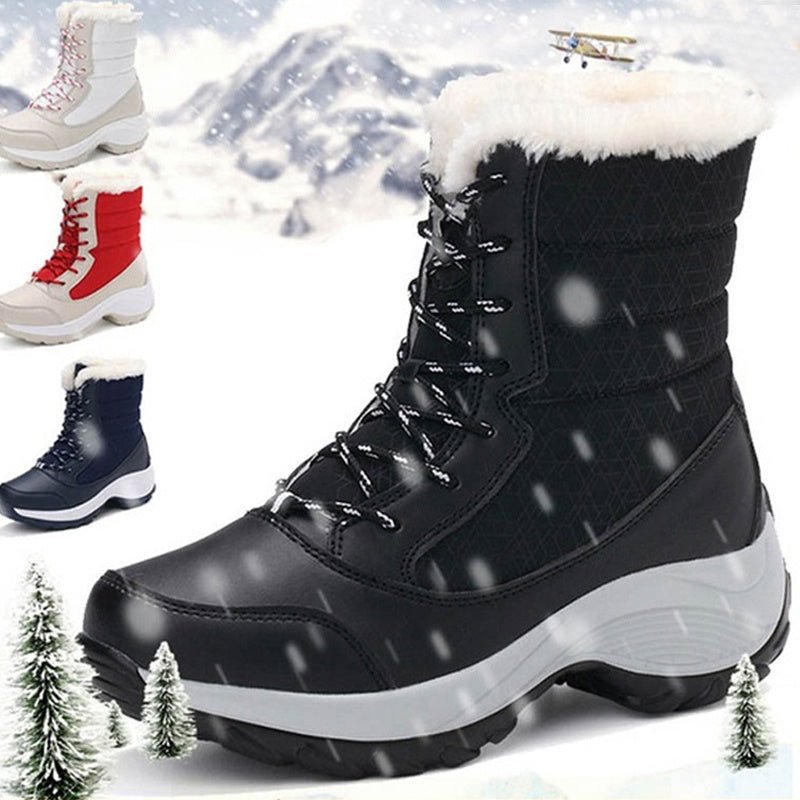 Plush Lined Snow Boots for Women – Cosy Winter Footwear - Oba Buy