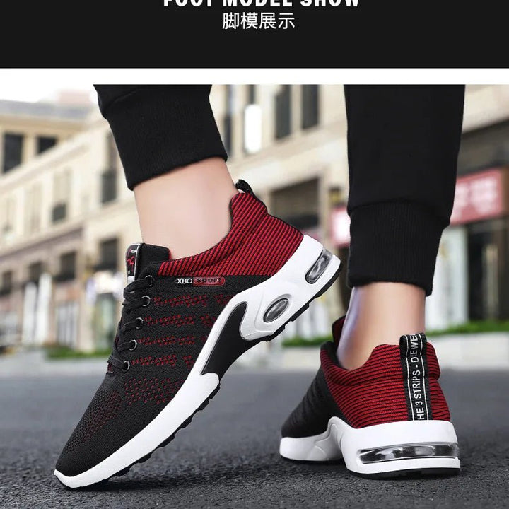 Professional Mesh Sneakers for Men - Lace-Up Tennis Shoes - Oba Buy