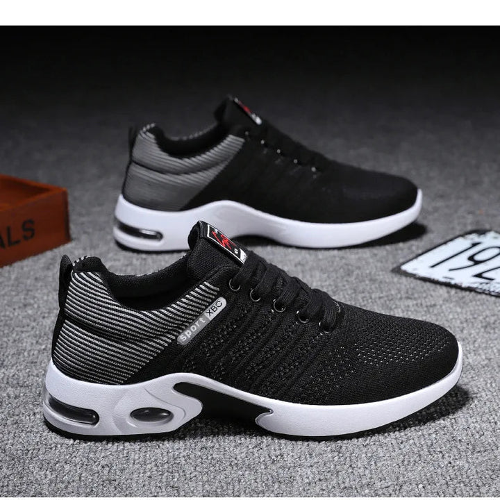 Professional Mesh Sneakers for Men - Lace-Up Tennis Shoes - Oba Buy