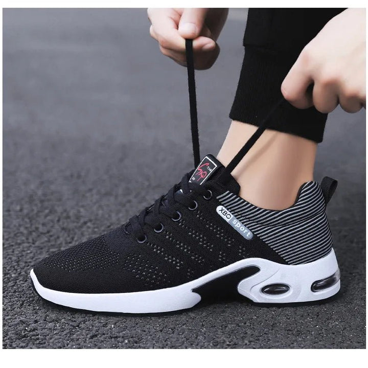 Professional Mesh Sneakers for Men - Lace-Up Tennis Shoes - Oba Buy