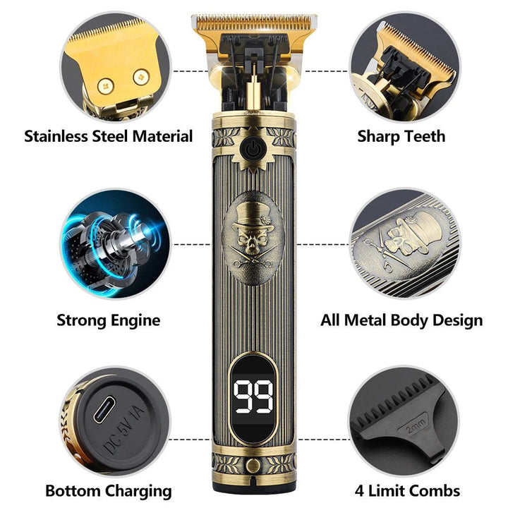 Professional T9 Hair Trimmer for Men - Electric Shaver - Oba Buy