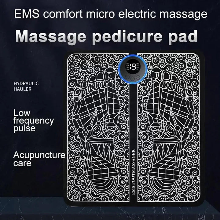 Home Electric Foot Massager for Pain Relief Blood Circulation EMS Acupoints Stimulation Foot Massage Mat Foot Muscle Relaxation - Oba Buy