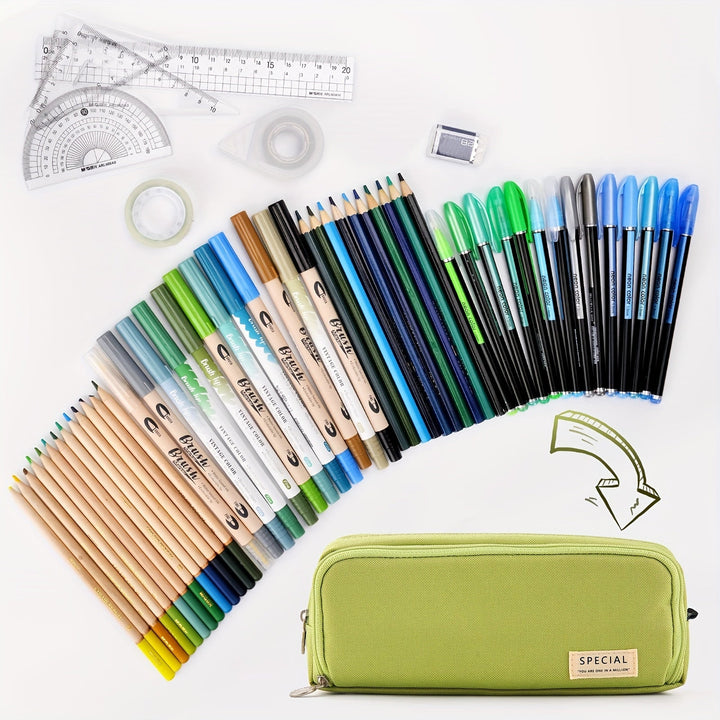 Stylish 3-Layer Oxford Pencil Case - Organiser for Office & School - Oba Buy