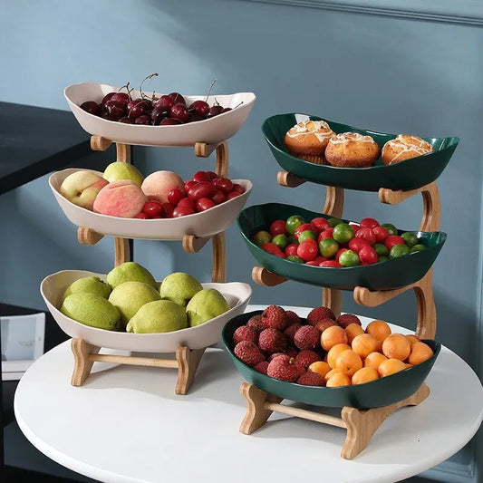 Wooden Fruit Bowl Set - Organize Your Kitchen - Oba Buy