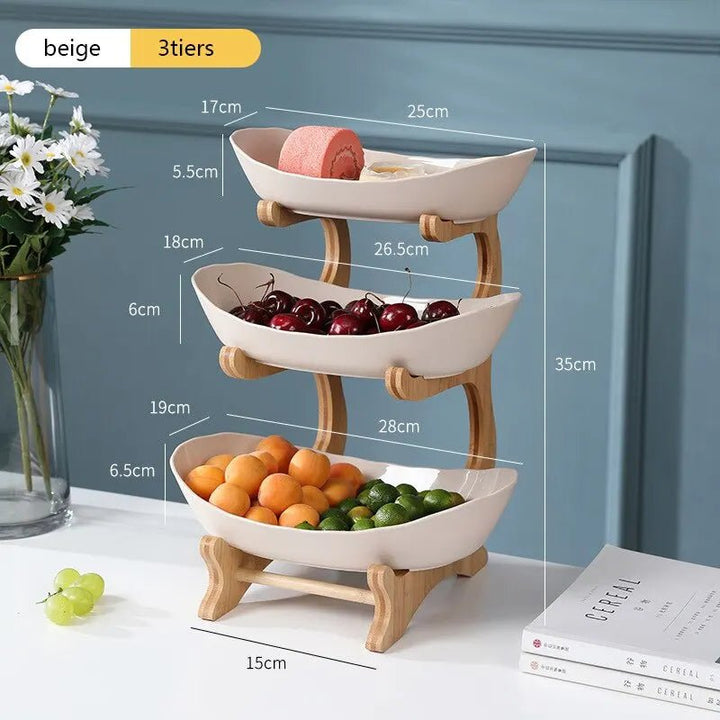 Wooden Fruit Bowl Set - Organize Your Kitchen - Oba Buy