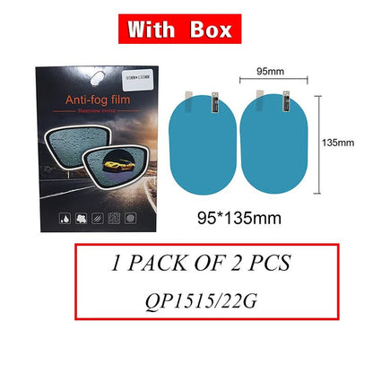 Anti-Fog Car Mirror: Window Clear Film Car Rearview Mirror Protective Film Waterproof 2 Pcs/Se - Oba Buy