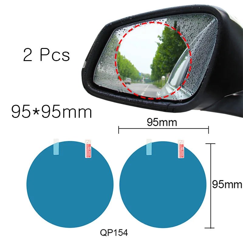 Anti-Fog Car Mirror: Window Clear Film Car Rearview Mirror Protective Film Waterproof 2 Pcs/Se - Oba Buy