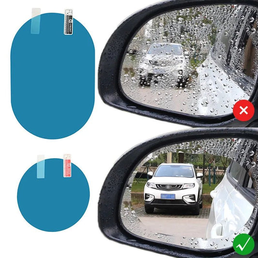 Anti-Fog Car Mirror: Window Clear Film Car Rearview Mirror Protective Film Waterproof 2 Pcs/Se - Oba Buy