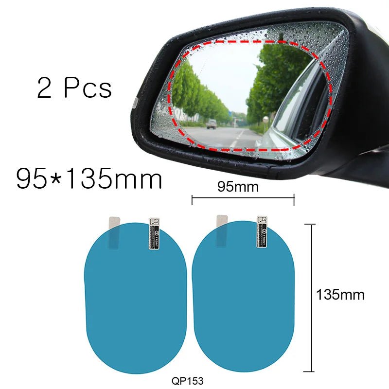 Anti-Fog Car Mirror: Window Clear Film Car Rearview Mirror Protective Film Waterproof 2 Pcs/Se - Oba Buy