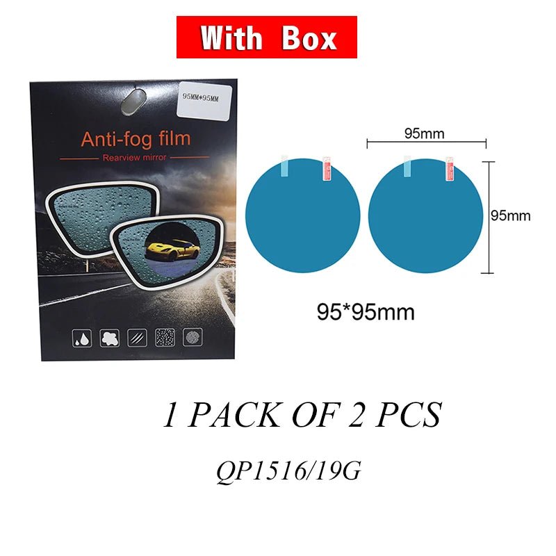 Anti-Fog Car Mirror: Window Clear Film Car Rearview Mirror Protective Film Waterproof 2 Pcs/Se - Oba Buy