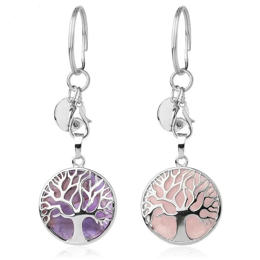 British Isles Treasured Gemstone Charm - Tree of Life Keychain - Oba Buy