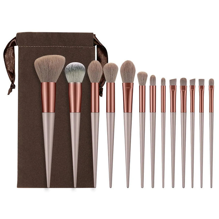 ElegancePro Makeup Brush Set: Essential 13-Piece Kit - Oba Buy