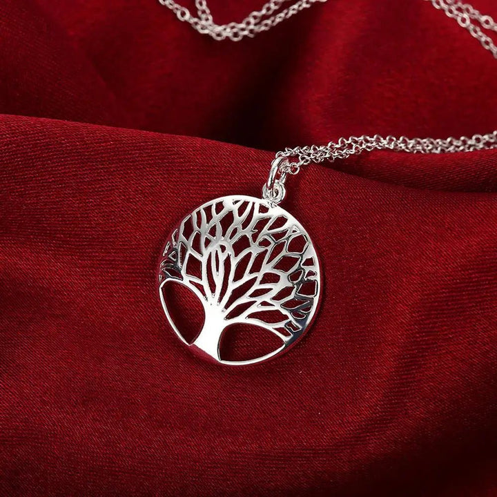 Elegant Retro Tree Sterling Silver Jewellery Set - Oba Buy