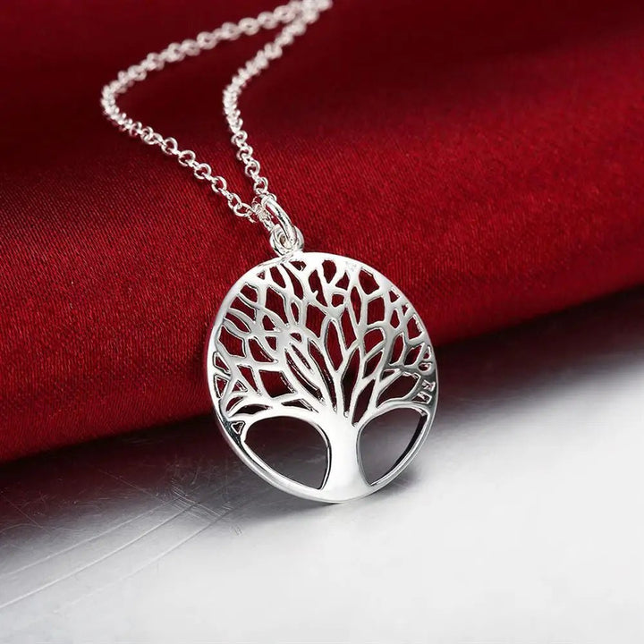 Elegant Retro Tree Sterling Silver Jewellery Set - Oba Buy