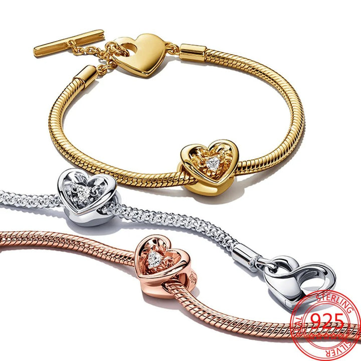 Enchanté Radiance Rose Gold Heart Charm - Oba Buy