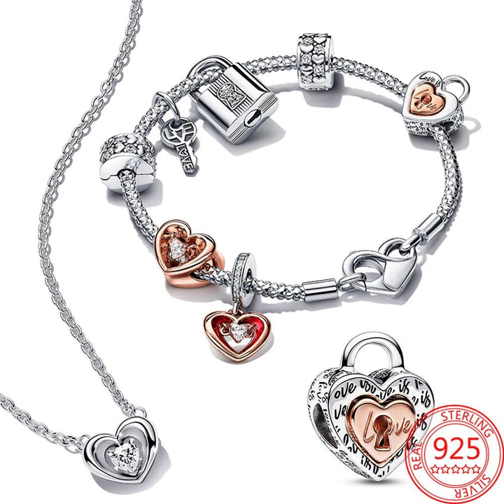 Enchanté Radiance Rose Gold Heart Charm - Oba Buy