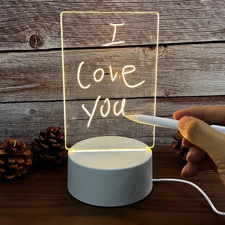 Glow Scribe Creative LED: Message Board Night Light - Oba Buy