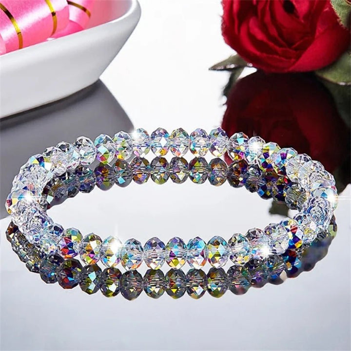 HandcraftedGlass Bead Bracelet: Colourful Female Elegance - Oba Buy