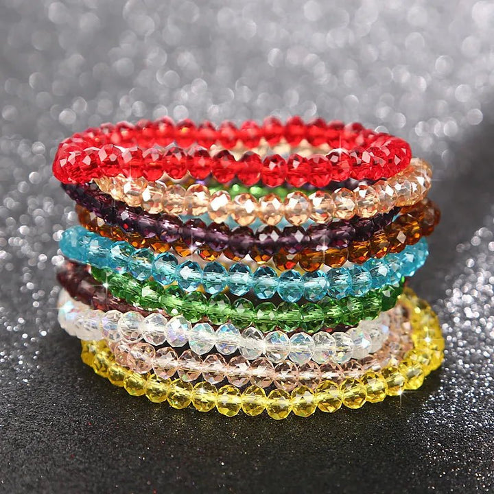 HandcraftedGlass Bead Bracelet: Colourful Female Elegance - Oba Buy