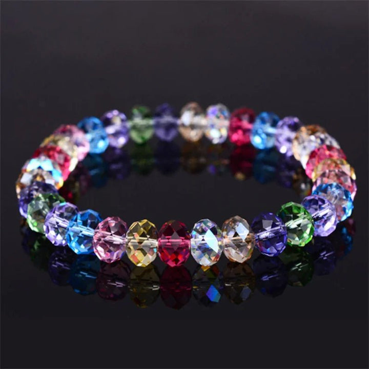 HandcraftedGlass Bead Bracelet: Colourful Female Elegance - Oba Buy