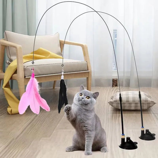 Interactive Feather Wand for Cats - Cats Toys - Oba Buy