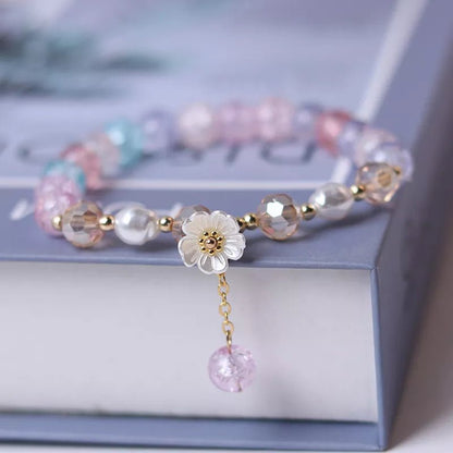 PearlBloom Charm Bracelet: Fashionable Friendship Jewel - Oba Buy