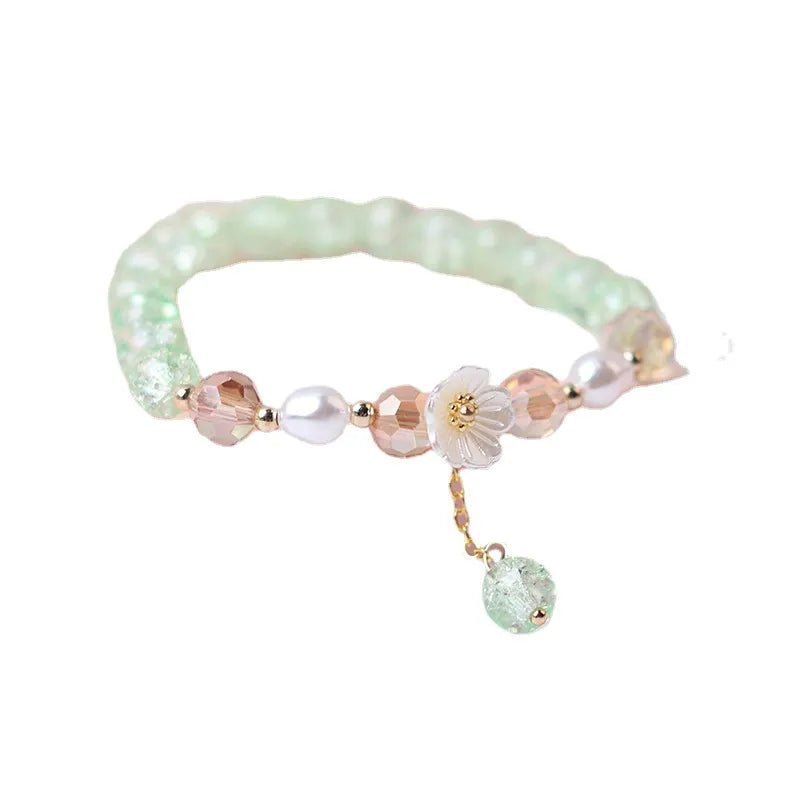 PearlBloom Charm Bracelet: Fashionable Friendship Jewel - Oba Buy