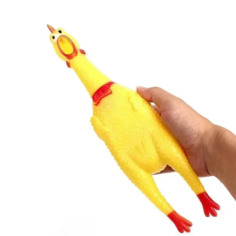 Quirky Quack Squeaky Chicken Chew Toy - Oba Buy