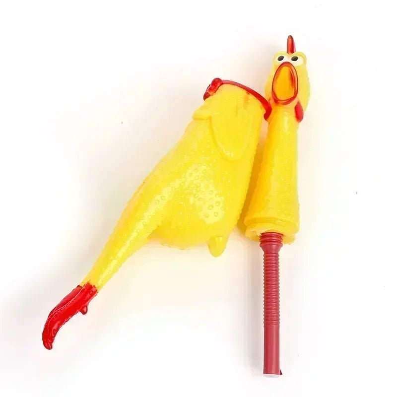 Quirky Quack Squeaky Chicken Chew Toy - Oba Buy