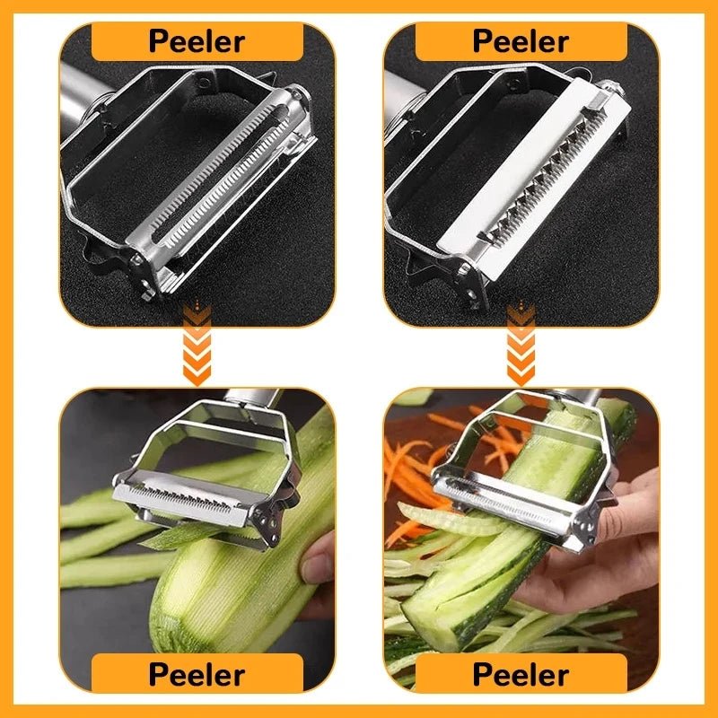 VeggieMaster Stainless Vegetable Peeler: Easy Kitchen Prep - Oba Buy