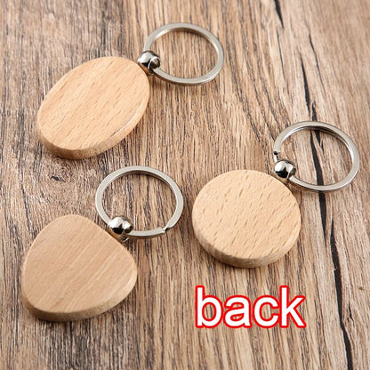 WeddingGift Engraved Key Chain: Custom Wooden Keepsake - Oba Buy