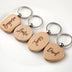 WeddingGift Engraved Key Chain: Custom Wooden Keepsake - Oba Buy