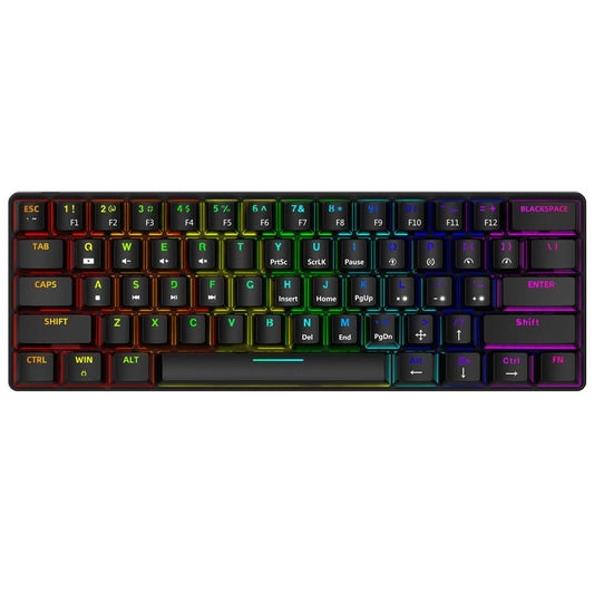 Smart Duck XS61 60% mechanical keyboard rgb switch led software type c doubleshot keycap macro program blue red brown black - Oba Buy